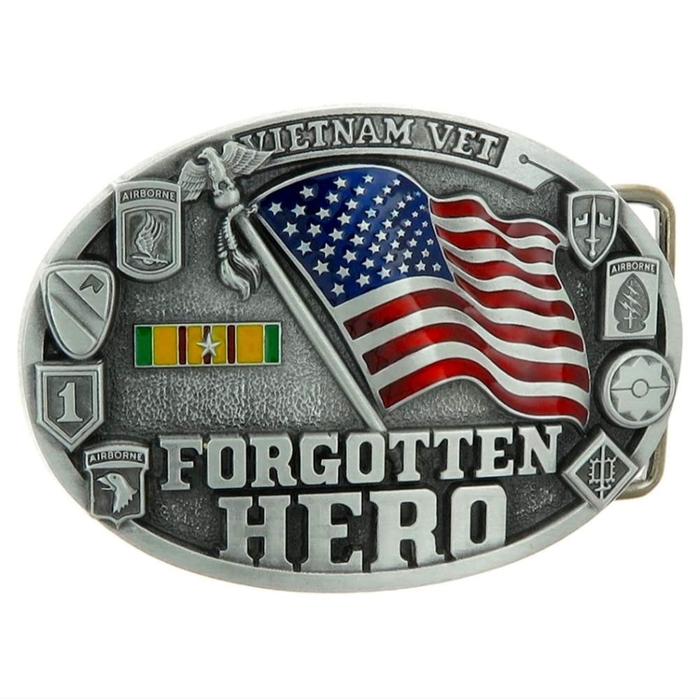 New Vietnam vet forgotten hero belt buckle